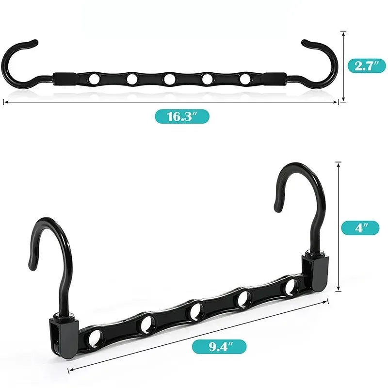 Sturdy Hanger Organizer Plastic Space Saving Smart Magic Clothes Dorm Zpaxo