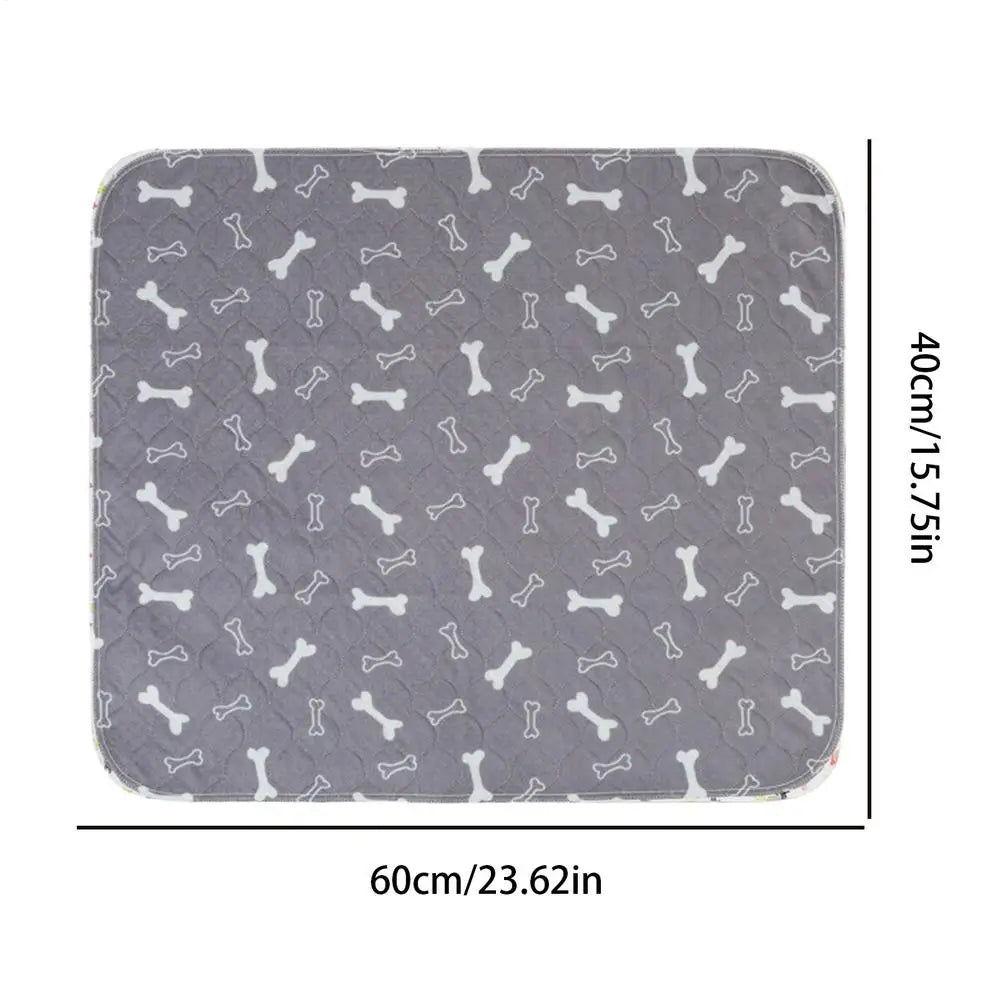 Washable Reusable Pee Pads Dogs Cats Quick Absorbent Pet Training Mat Zpaxo Gray