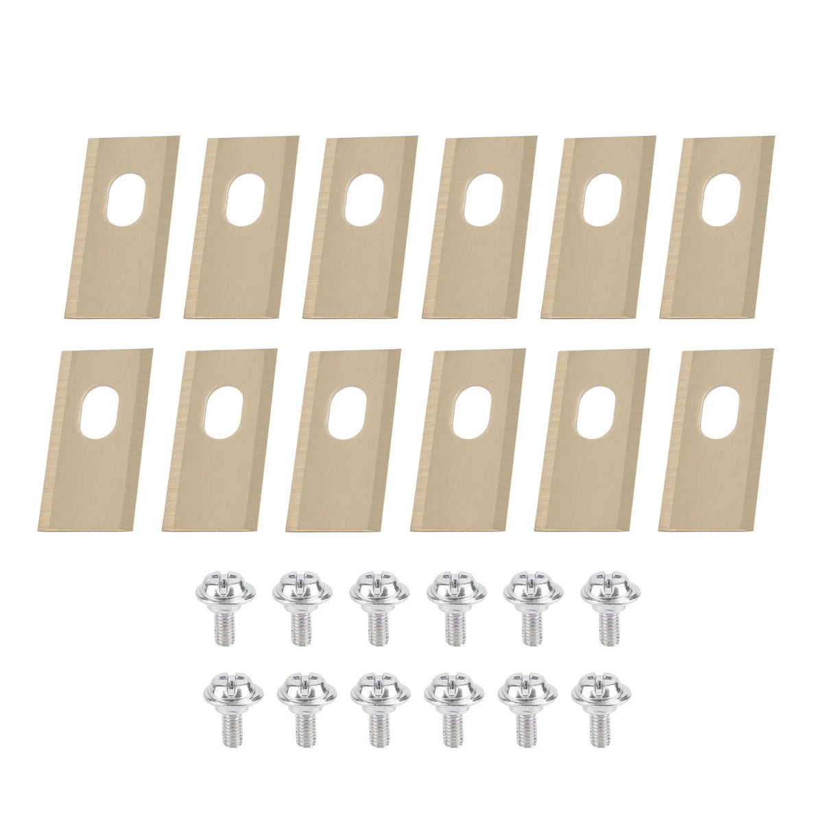 Lawn Mower Cutting Blade Stainless Steel Cutter Single Hole Dreame Zpaxo 12PCS Gold