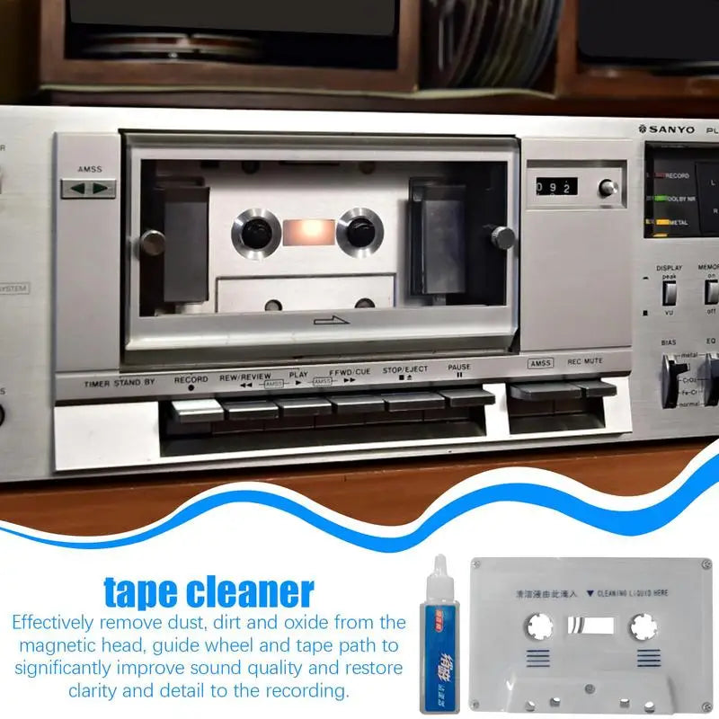 Tape Head Cleaner Cassette Maintenance Demagnetizer Recorder Fluids Zpaxo