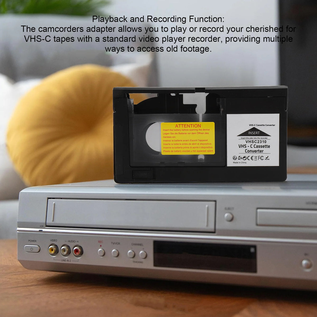 Camcorders Cassette Adapter Easy Simple Converter Battery Operated S Zpaxo
