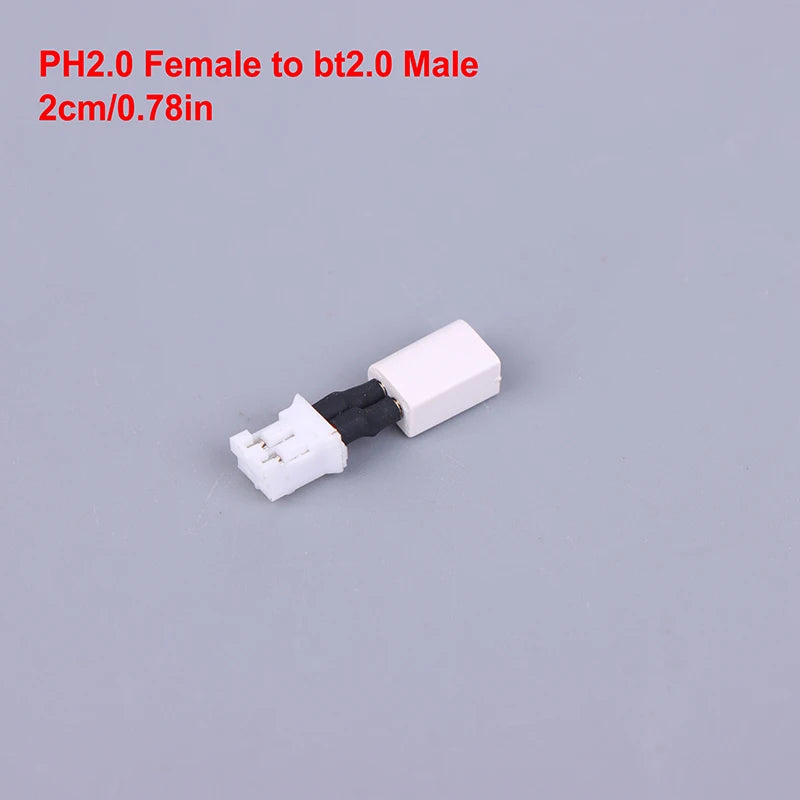 ▶1PCS Short 1S Hollow Cup Lithium Battery Adapter Cable PH2.0 To BT2.0 GNB27 Male Female Connector Head For RC Airplane Drone Zpaxo A2
