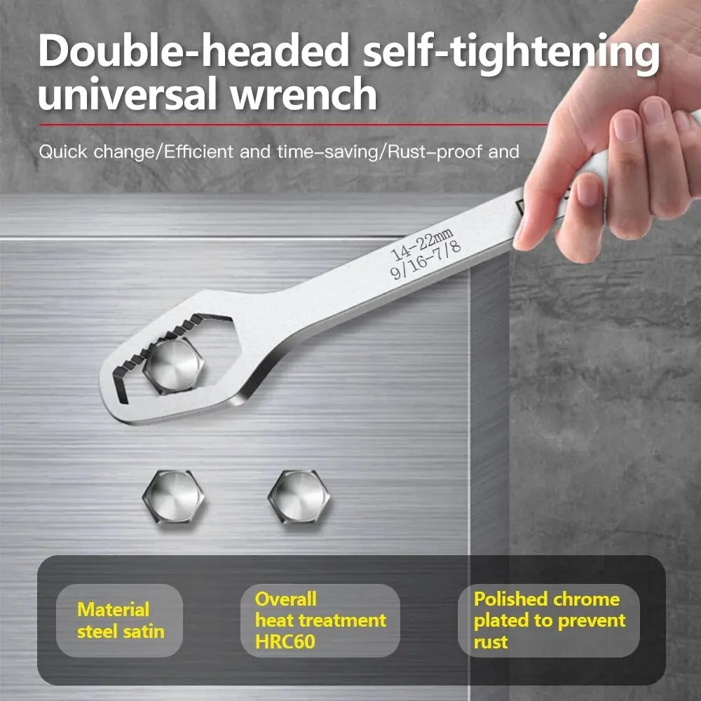 8-22mm Universal Torx Wrench Self-tightening Adjustable Glasses Wrench Board Double-head Torx Spanner Hand Tools for Factory Zpaxo