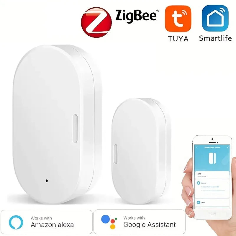 Tuya Zigbee 3.0 Wireless Window Door Gate Detector Google Home Security Alarm System App Control Door Magnetic Sensor Smart Life Zpaxo