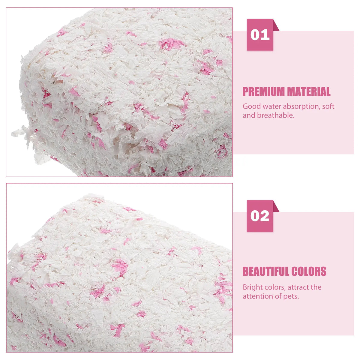 1 Bag Natural Paper Chip Bedding Small Animals Pet Padding Material Zpaxo