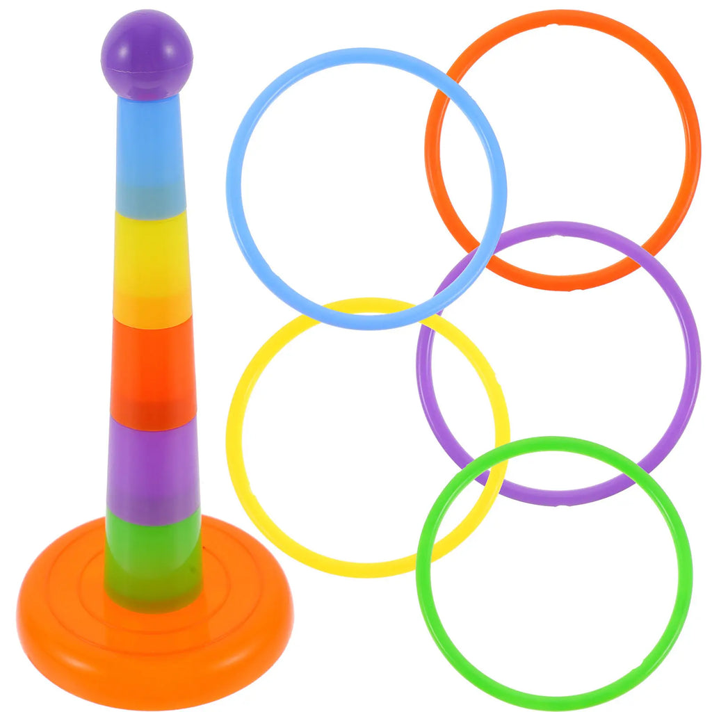Interactive Bright Ring Toss Playground Educational Parrot Playing Zpaxo