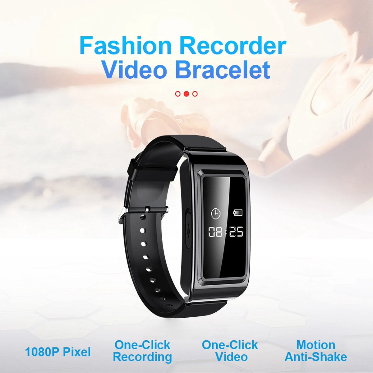 Camera Recorder Watch HD Noise Reduction Voice Activated Sweat Proof Zpaxo