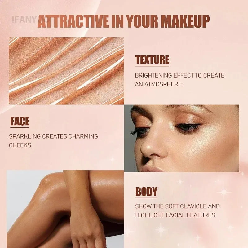 Liquid Pearlescent Foundation Moisturizing Coverage Concealer 3D Zpaxo