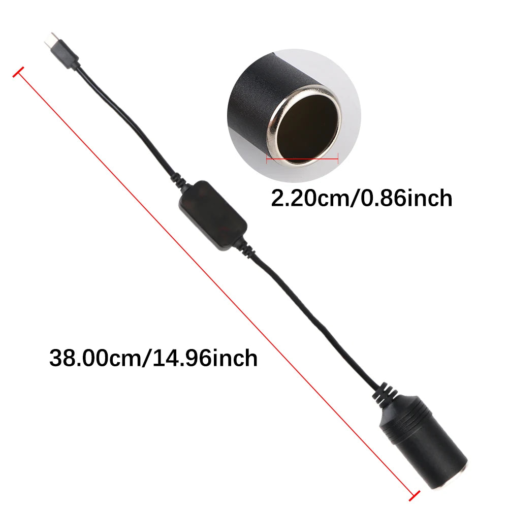 C Male Female 5V USB 12V Car Electronics Accessories Cigarette Zpaxo