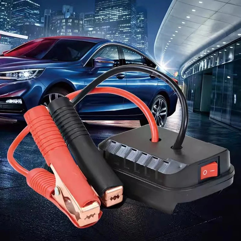 Black Red Igniter Jump Starter Lithium Battery Booster Cable Adapter Zpaxo