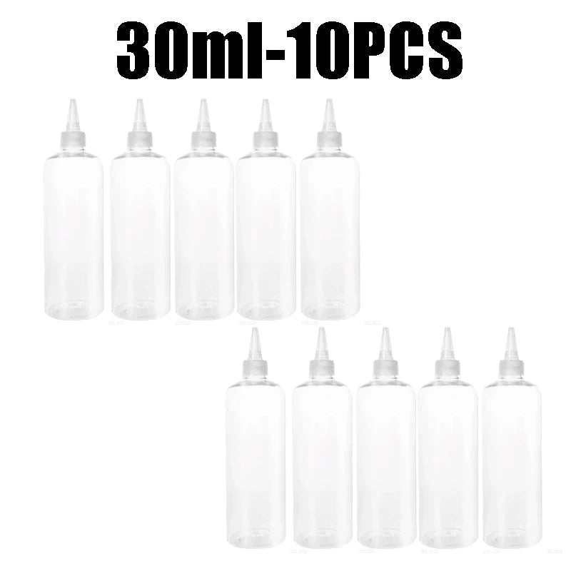 Empty Dropper Bottle Transparent Plastic Refillable Mini Squeeze Zpaxo 30ML-10PCS