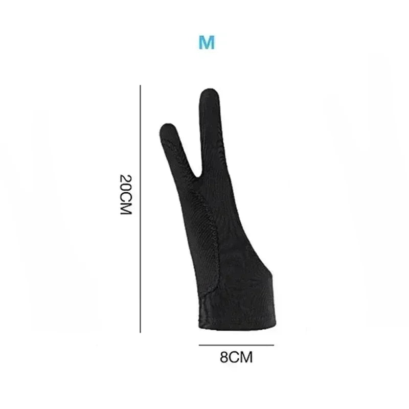 Anti-touch Two-finger Glove Graphic Artist Drawing Gloves Painting Zpaxo three layers-M