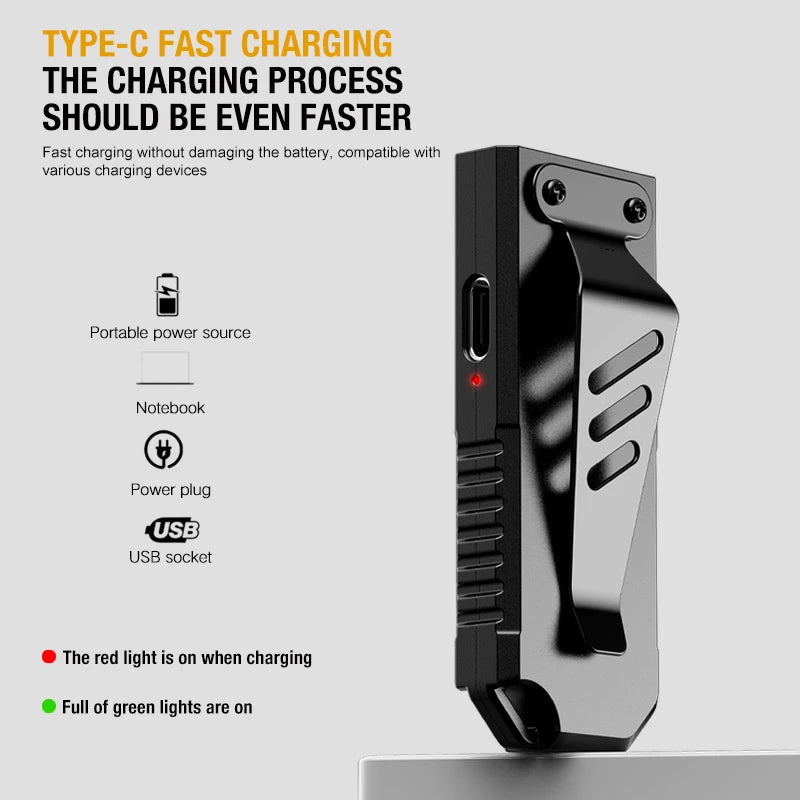 Portable Waist Hanging Keychain Mini Flashlight Multifunctional Zpaxo