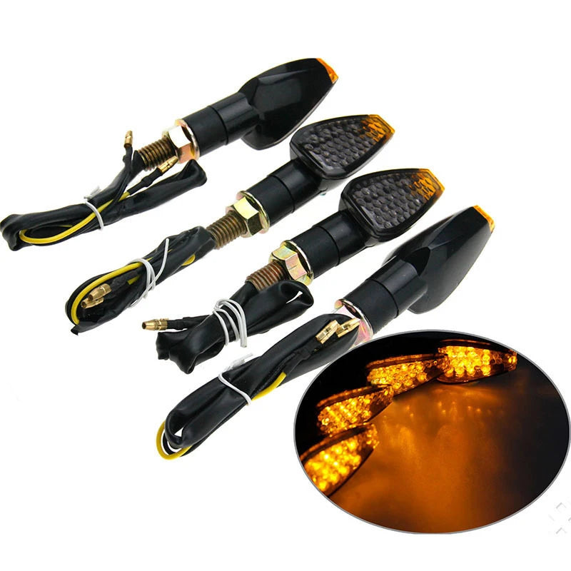 2 Universal Flashing Turn Signals Motorcycle LED Lights Rear Blinker Zpaxo