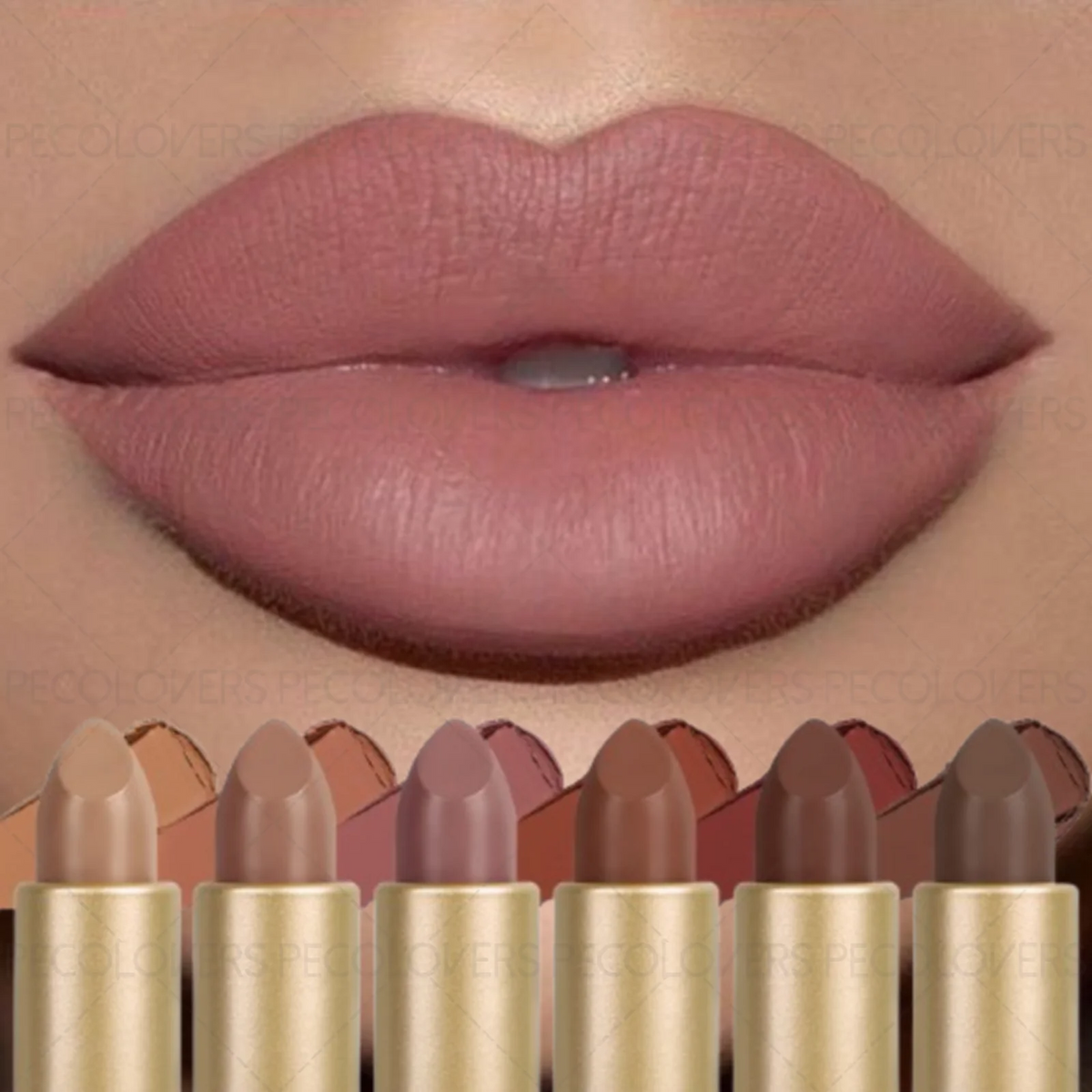 1PC Long-lasting Moisturizing Matte Lipstick, Brown Shade, Easy To Apply, Thin and Not Dry, Perfect Holiday Gift for Girls Zpaxo