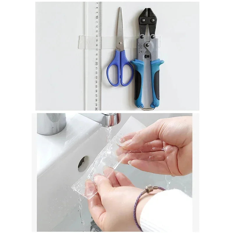 Nano Tape Transparent Double Sided Tape Waterproof Wall Stickers Reusable Heat Resistant Bathroom Home Decoration Tapes Zpaxo