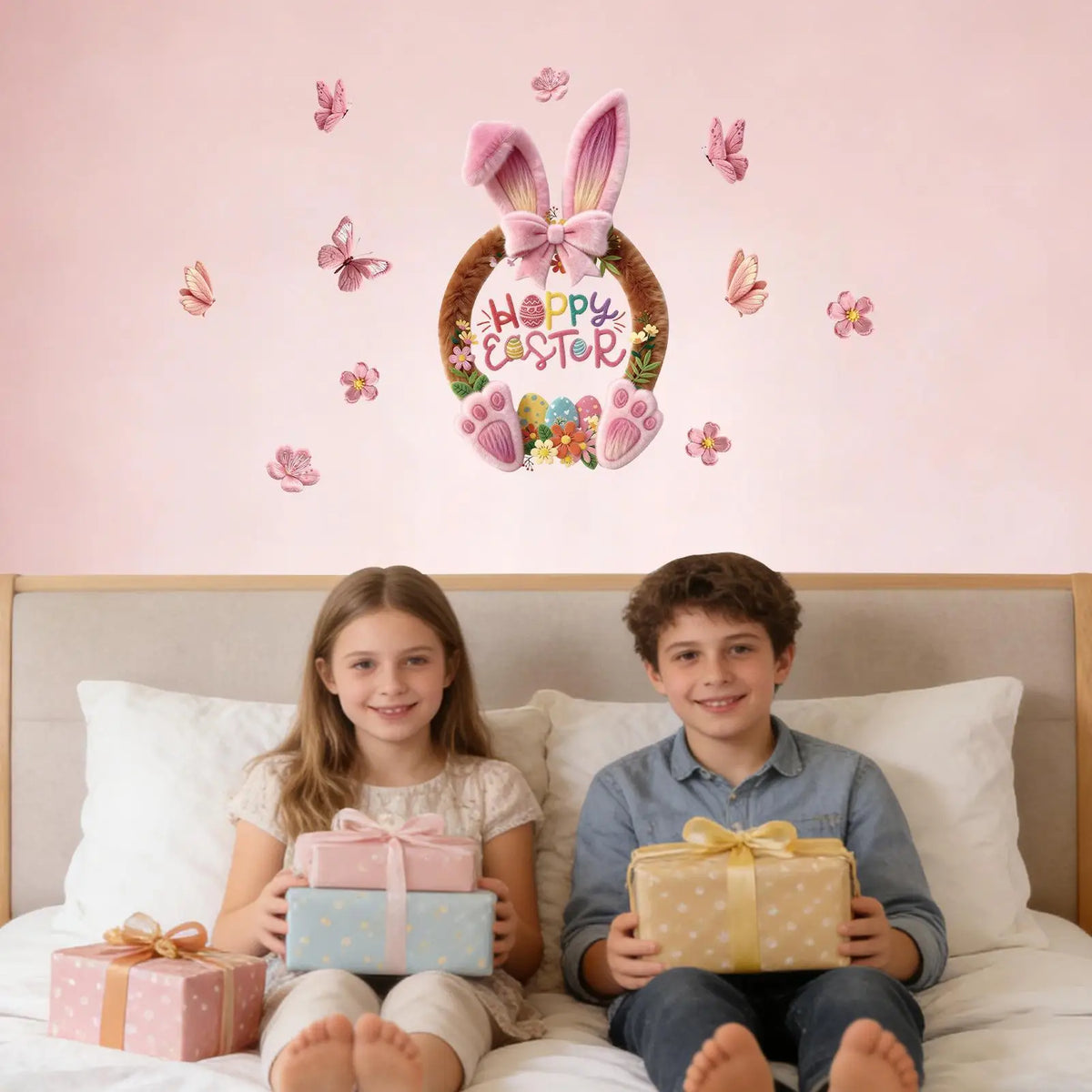 Easter Window Clings Static Decals Removable Reusable Bunny Rabbit Zpaxo