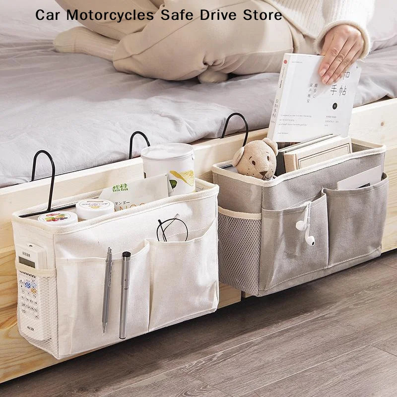 Storage Basket Hanging Rack Bed Remote Control Bookshelf Dormitory Zpaxo