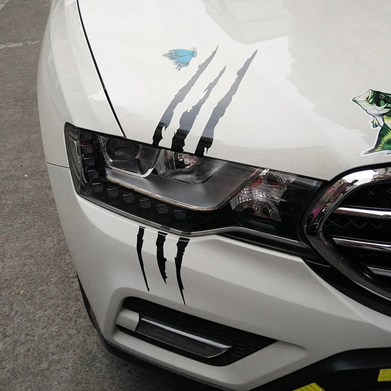 Car Styling Headlights Personalized Stickers Monster Claw Scratch Zpaxo