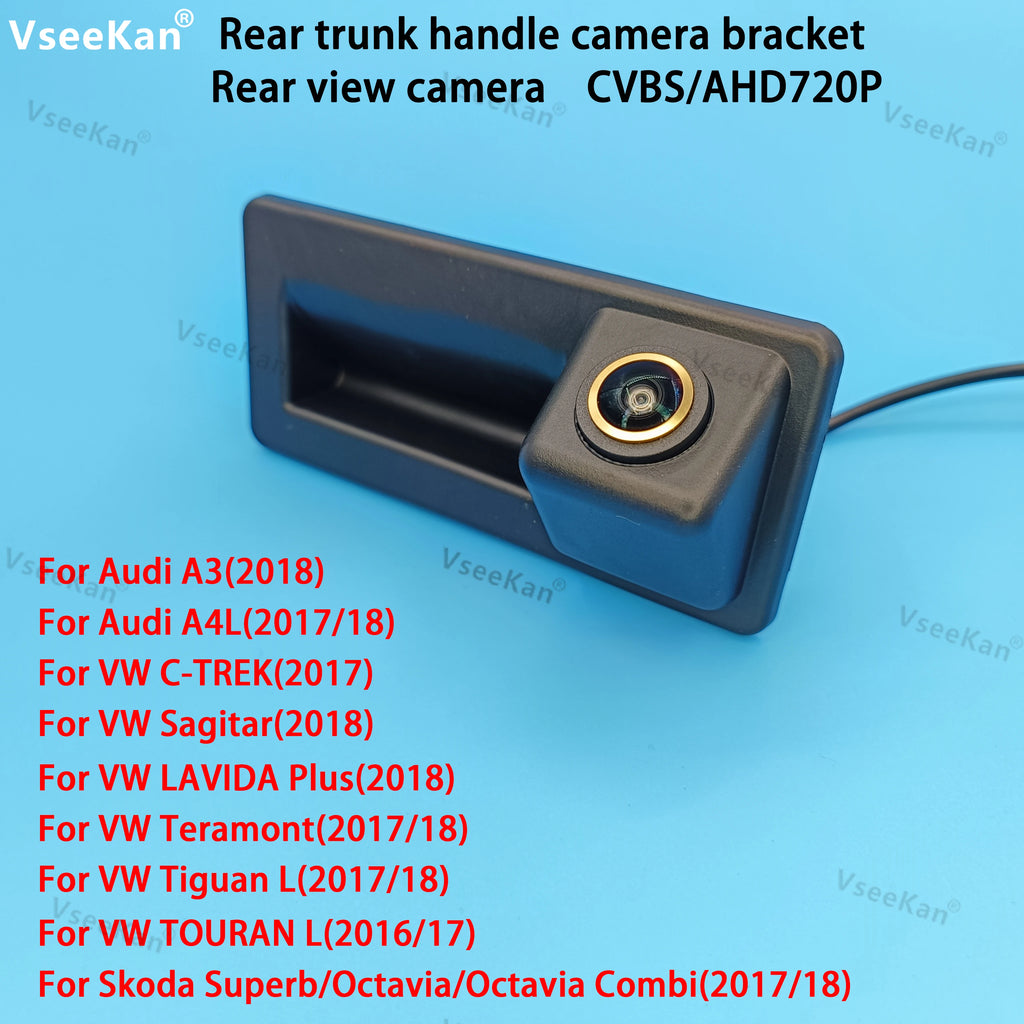 AHD1080P CVBS Car Rear View Reverse Camera Trunk Handle Bracket Audi Zpaxo