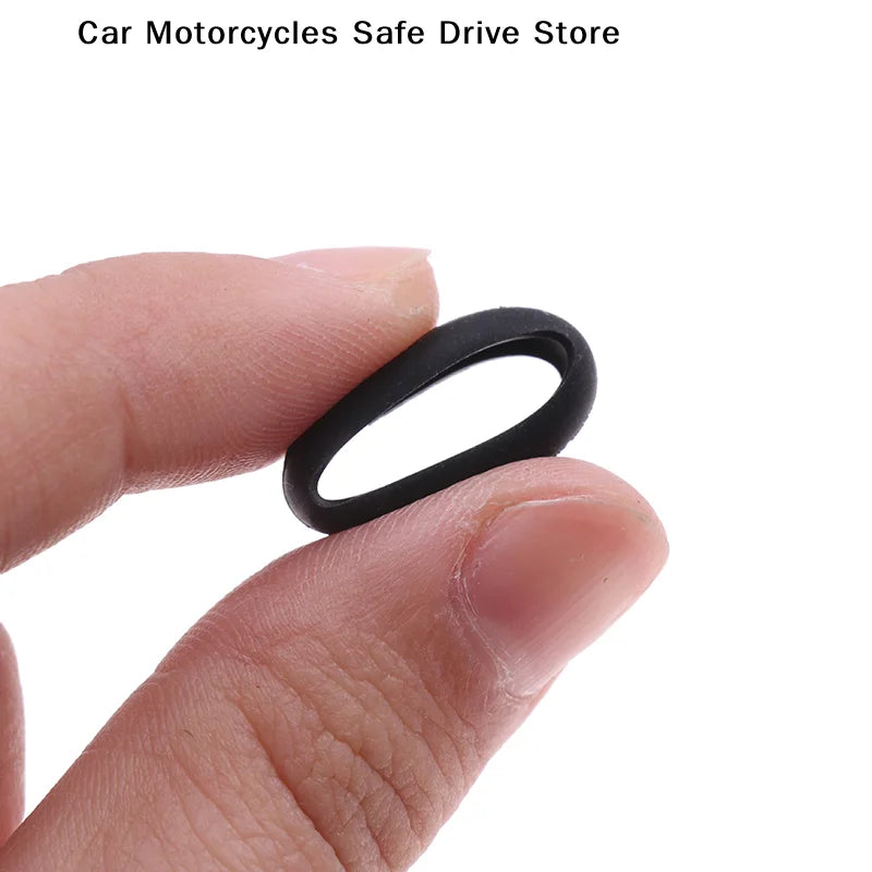 CM10pcs Flat Earphones Silicon Rubber Ring Case Flexible Black Zpaxo