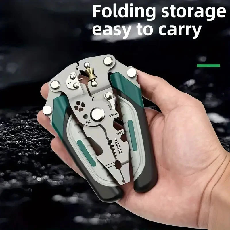 Multifunctional Collapsible Wire Stripping Pliers Cutting Winding Zpaxo