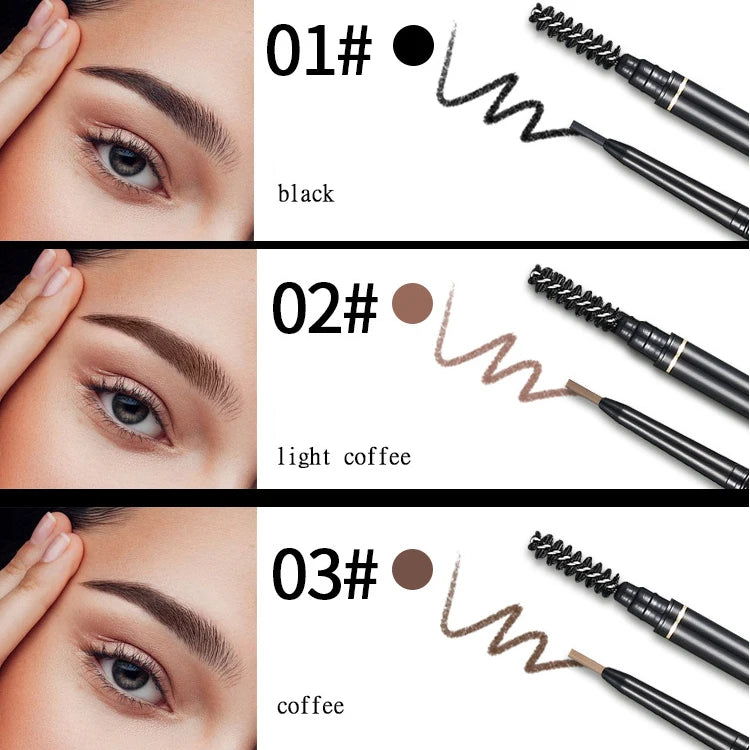 Fine Eyebrow Pencil Double Head Automatic Rotation One Line Zpaxo
