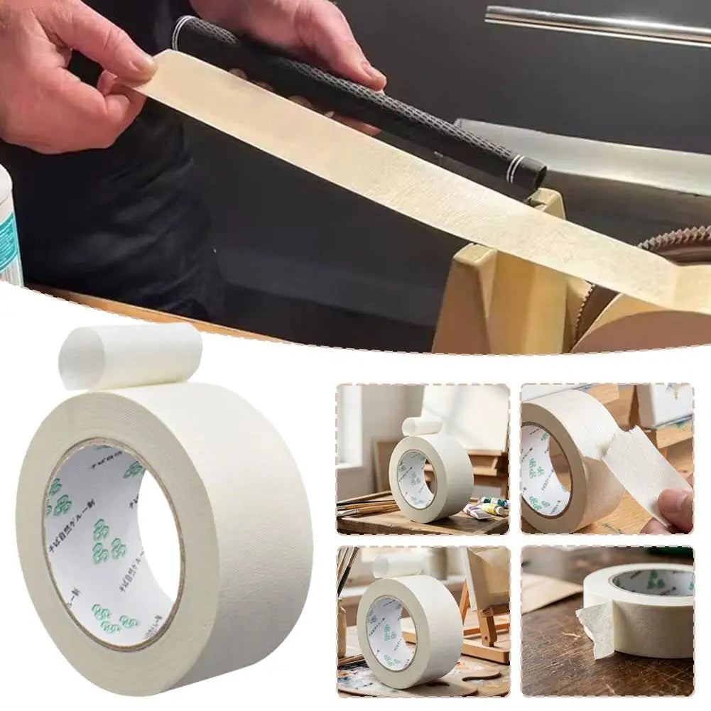 50mm x 50m White Masking Tape Bulk for General Purpose Use Artist Tape for Paint, Wall, Watercolor Car DIY Indoor Outdoor Zpaxo