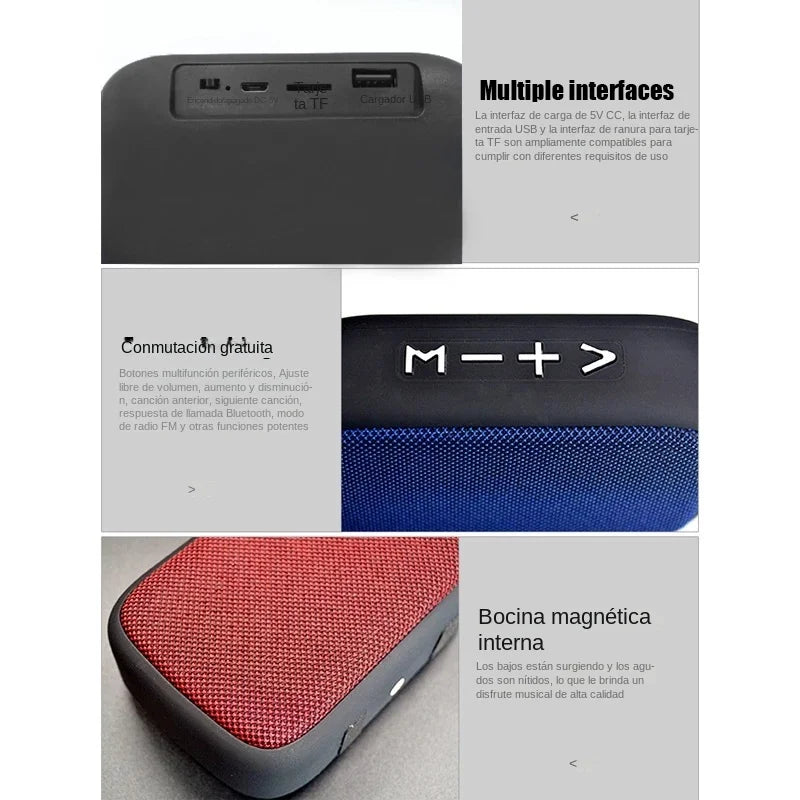 Mini Fabric Bluetooth Speaker Outdoors Wireless Waterproof Outdoor Hifi 3D Stereo MP3 Player Support FM Radio Support SD TF Card Zpaxo