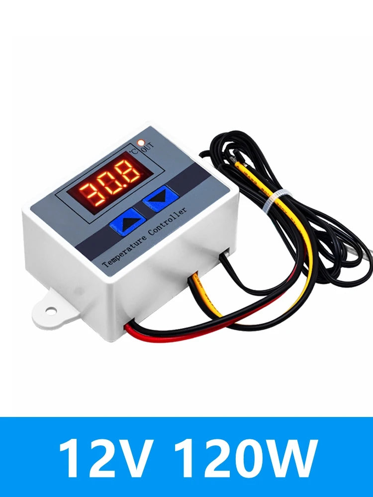 XH-W3001 10A Digital LED Thermostat Temperature Controller 12V/24V/220V for NTC Temperature Sensor Zpaxo 12V 120W