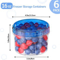 Freezer Containers Airtight Lids Stackable Round Food Storage Zpaxo A