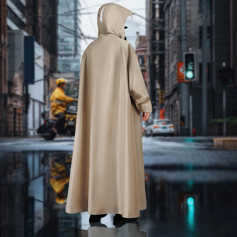 Adult Motorcycle Raincoat Waterproof Electric Car Rain Coat Foldable Zpaxo