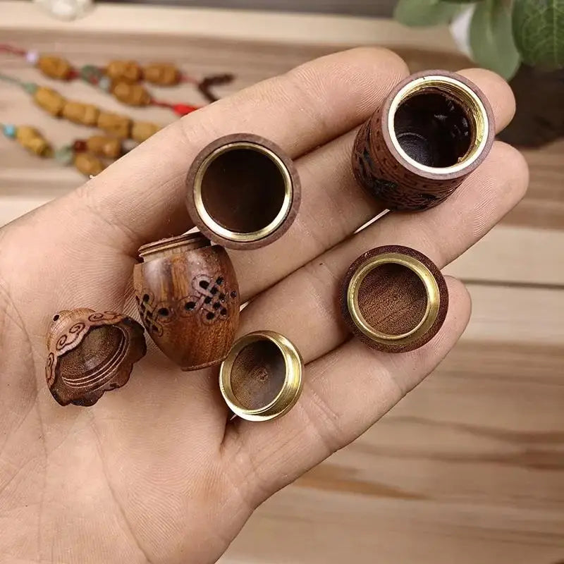 Auto Mini Wooden Aromatherapy Diffuser Perforated Bottle Hanging Zpaxo