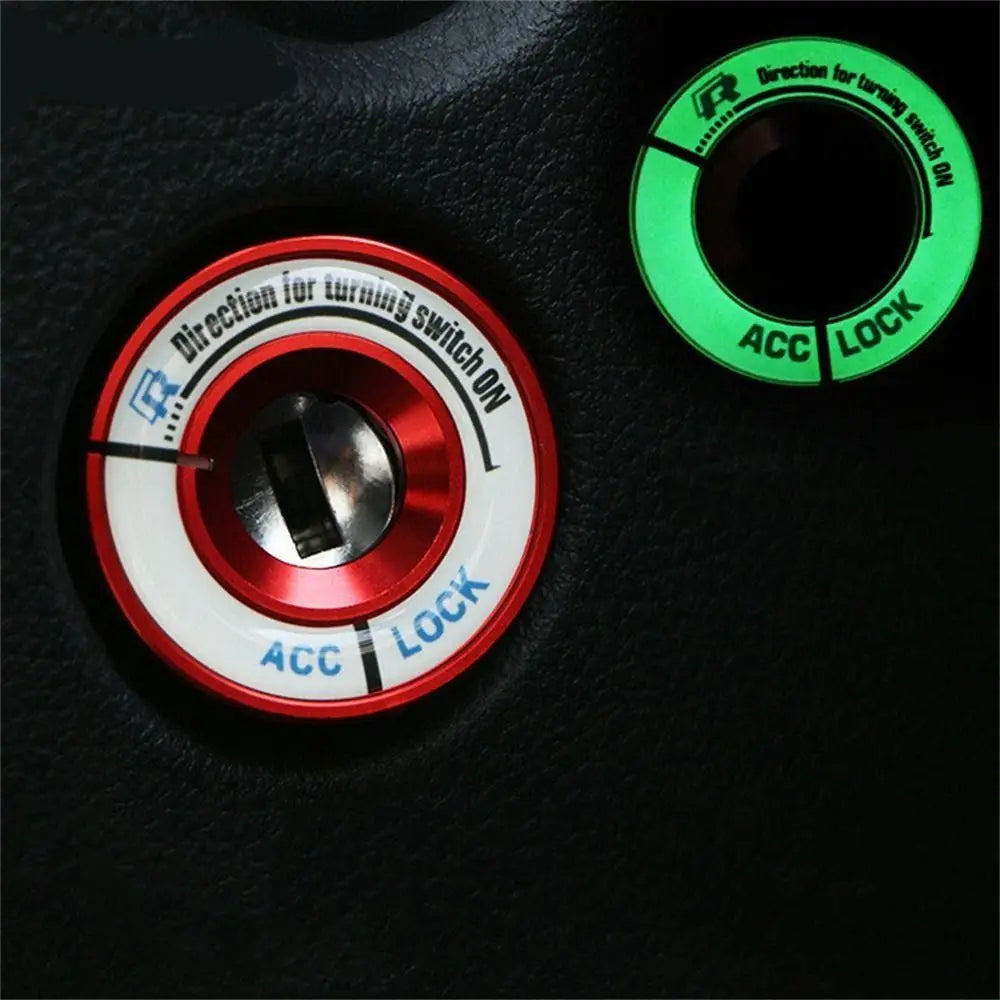 Aluminum Alloy Start Stop Button Car Decor Cover Ignition Switch Key Zpaxo