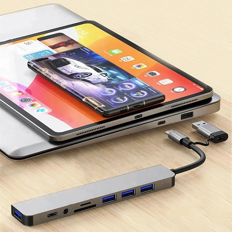 High Speed Transmission Multi Hub Splitter For Computer Laptop Desktop Phone USB C Multiport Adapter Docking Station Accessories Zpaxo