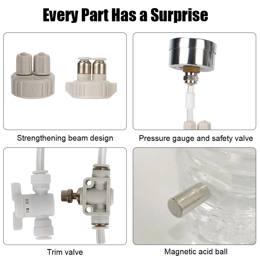 Aquarium Supplies Pressure Air Flow Device DIY CO2 Valve Diffuser Zpaxo