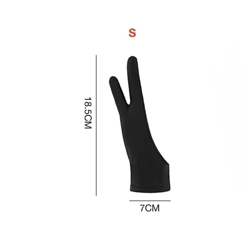 1pcs Two-Finger Drawing Gloves Two Finger Screen Glove Keeps Screen Clean While Sketching For Apple iPad Air Tablet S/M/L Size Zpaxo Single layer-S