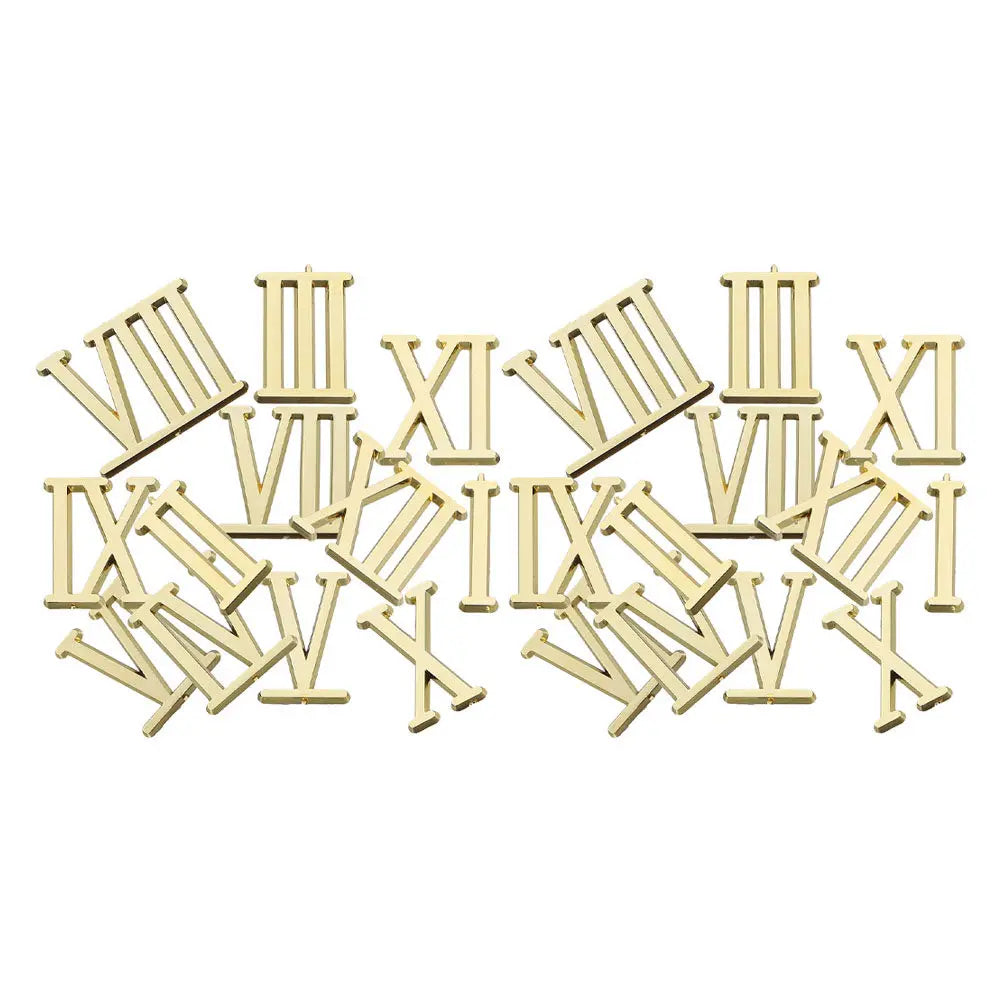 2Sets Premium Electroplated Clock Numbers Roman Numeral Making DIY Zpaxo