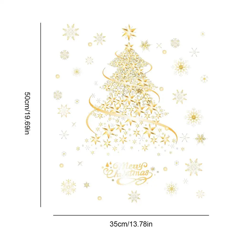Christmas Window Decals 2 Sheets Reusable Static Clings Tree Seasonal Zpaxo B