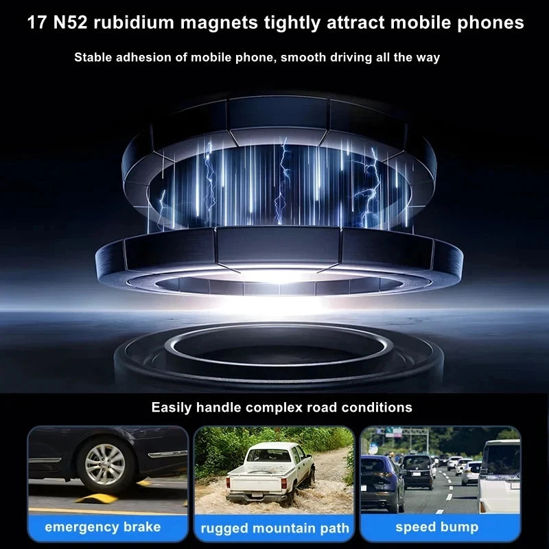 2026 Magnetic Car Phone Mount Bendable Detachable Adjustable Angle Zpaxo