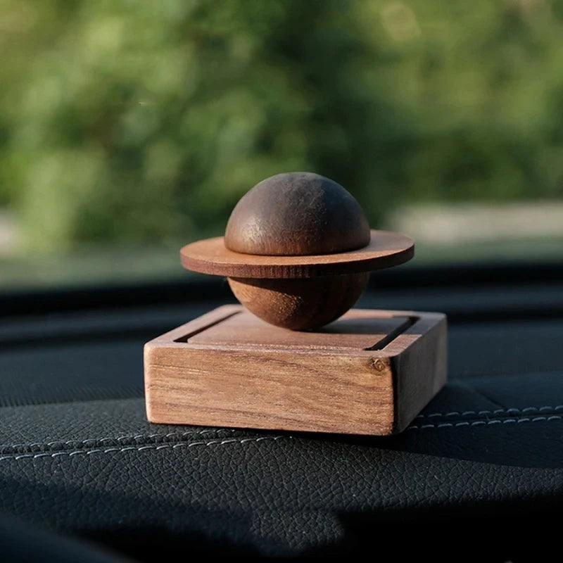 Wooden Aromatherapy Diffuser Scented Wood Planet-shaped Car Home Zpaxo