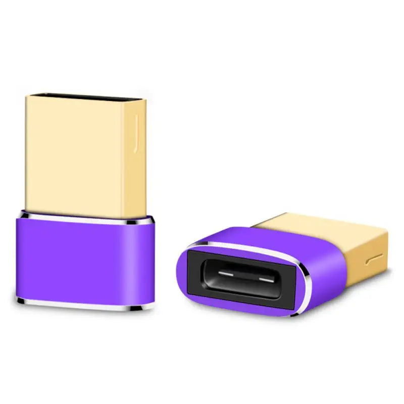 1- USB 2 0 C Adapter Female Male OTG Converter Macbook Iphone Xiaomi Zpaxo 1PCS Purple