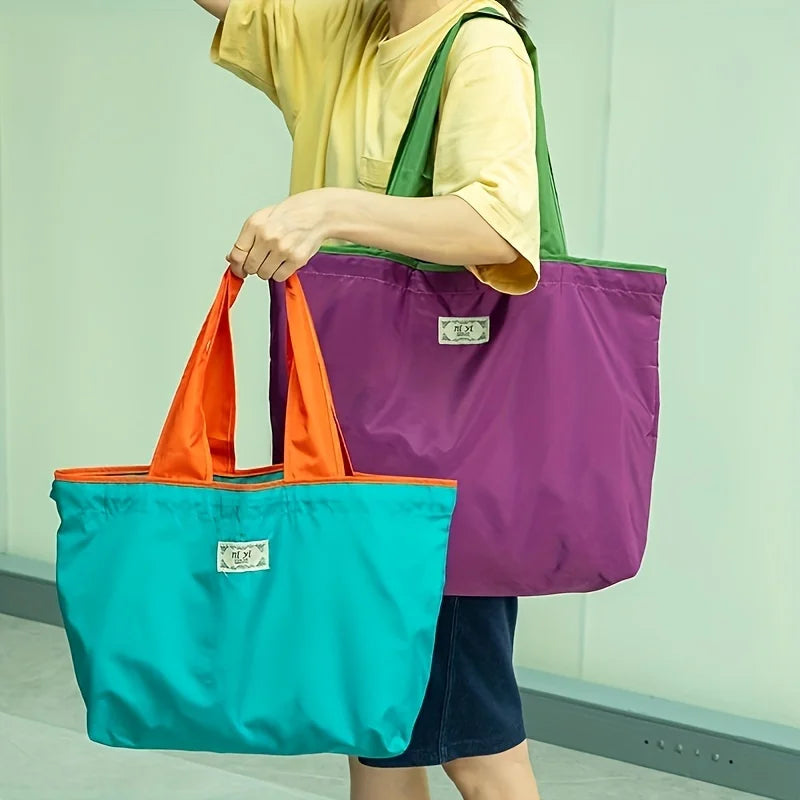 1-Pack Reusable Shopping Bag Large Capacity Foldable Drawstring Zpaxo