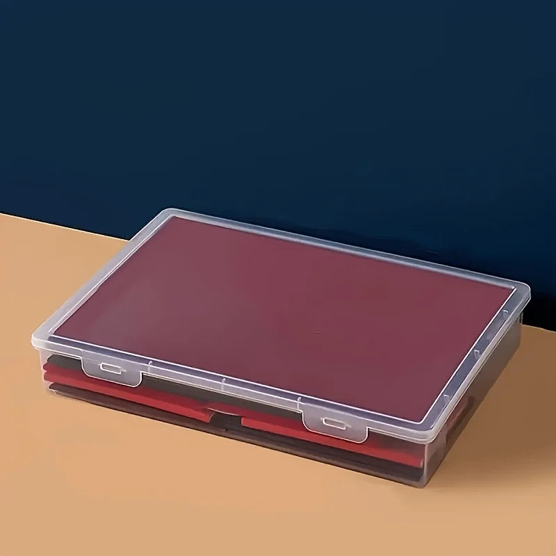 A4 Thickened Large Transparent Flip-top Plastic Storage Box Capacity Zpaxo