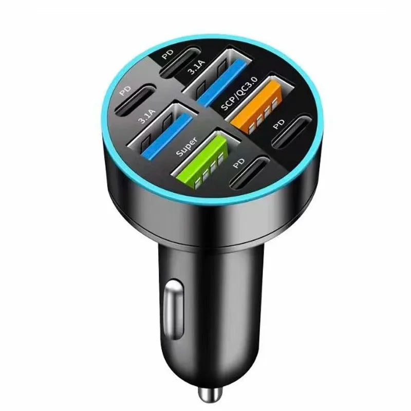 UYUXIO 1 USB C Car Phone Charger 4 PD Fast Charge Adapter Iphone Ipad Zpaxo Black Car Charger