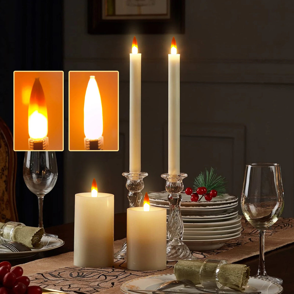 Flame Lamp Circuit Board Usb Interface LED Flicker Effect Wick Zpaxo
