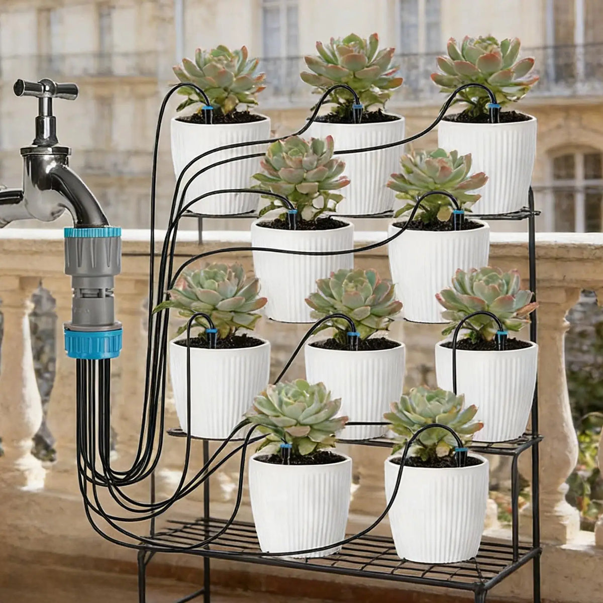 10 Head Drip Irrigation Automatic Watering System Quick Connect Zpaxo