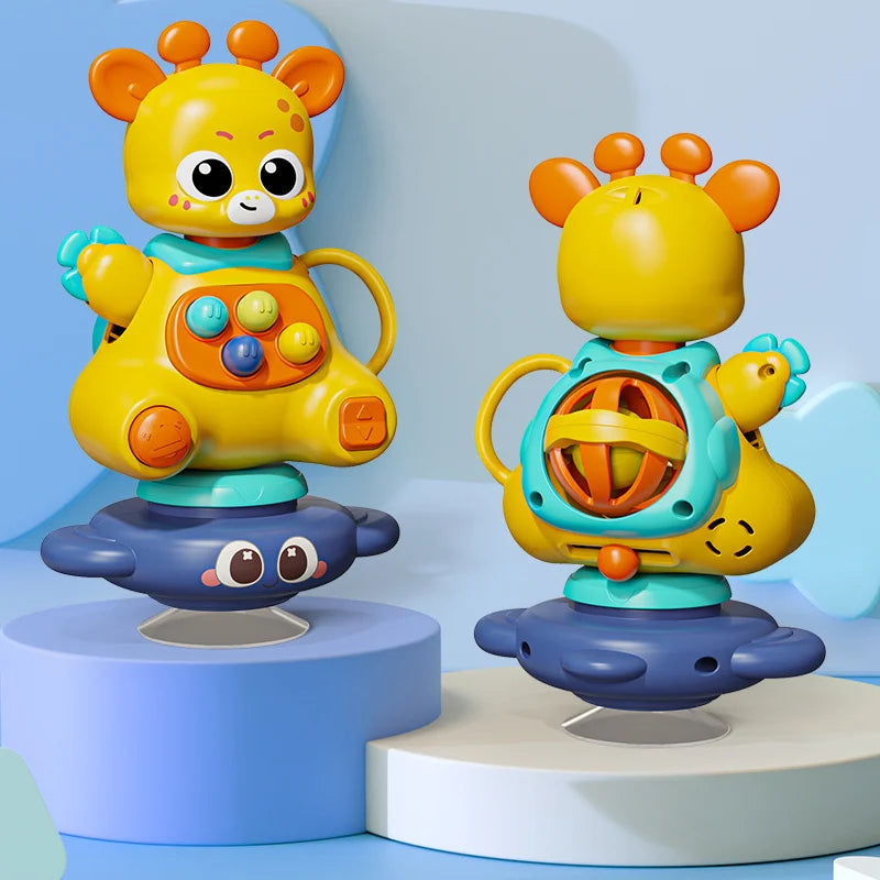 Interactive Giraffe Toy Suction Cup Multifunctional Sensory Learning Zpaxo