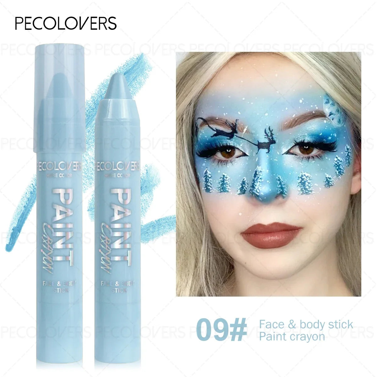 1Pc Body Painting color pen, Halloween Makeup Pen, Cream Like, Waterproof, Easy to Color, Carnival/Mardi Gras/Masquerade Zpaxo 09