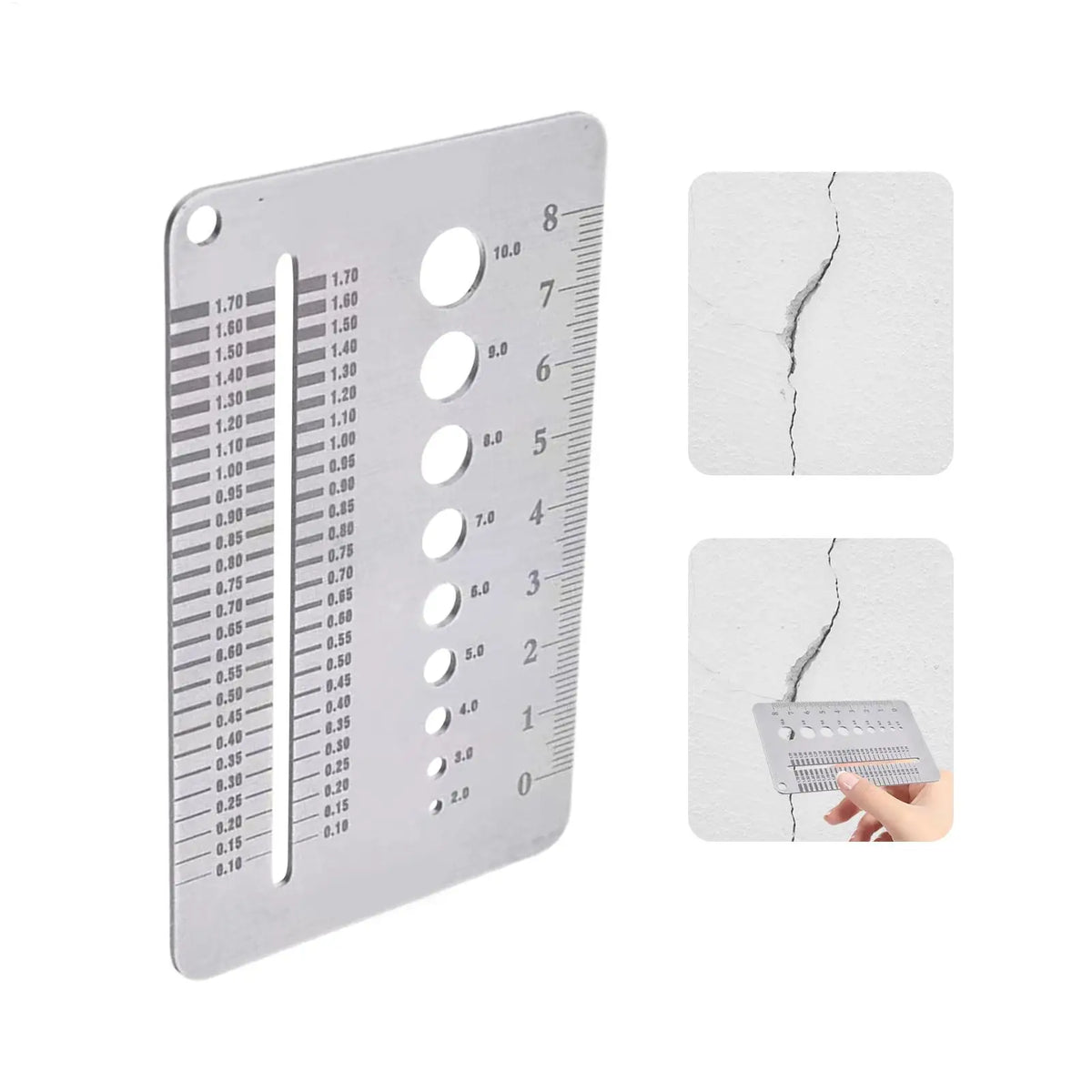 Stainless Steel Crack Width Gauge Card Precision Gap Measuring Tool Zpaxo